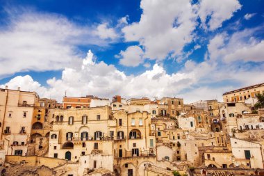 Matera 'nın eski bir kasabası, Unesco Dünya Mirası Basilicata, İtalya