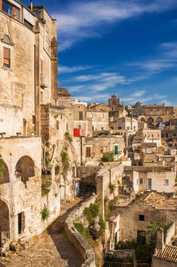 Matera 'nın eski bir kasabası, Unesco Dünya Mirası Basilicata, İtalya