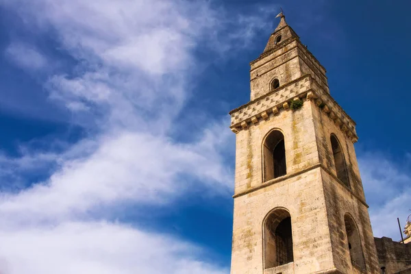 Bell Tower Chiesa Rupestre San Pietro Barisano Church San Pietro — Stock Photo, Image