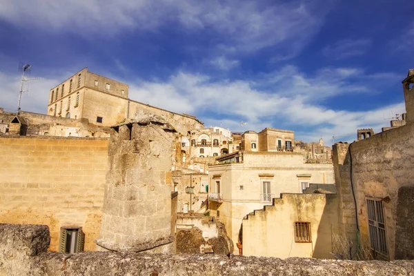 意大利Basilicata的联合国世界文化遗产所在地Matera老城 — 图库照片
