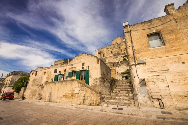 Παλιά Πόλη Της Matera Μνημείο Παγκόσμιας Κληρονομιάς Της Unesco Στη — Φωτογραφία Αρχείου