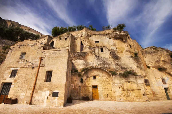 イタリアのバジリカータにあるユネスコの世界遺産マテーラの旧市街 — ストック写真