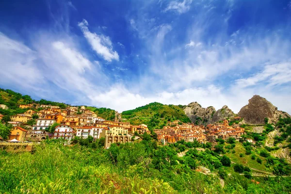 Aldeia Castelmezzano Região Basilicata Itália — Fotografia de Stock