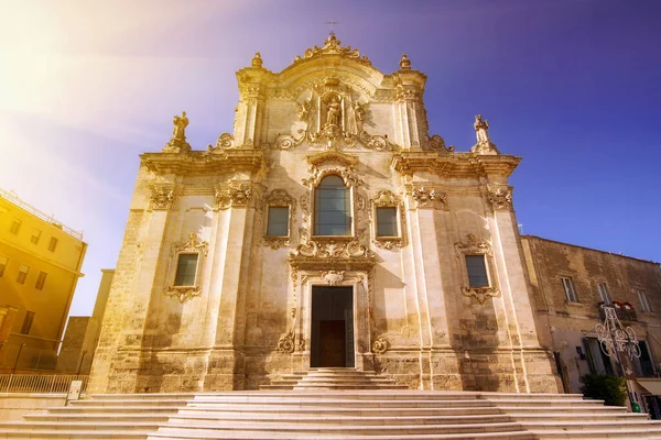Church Saint Francis Assisi Matera Basilicata Region Italy — Stock Photo, Image