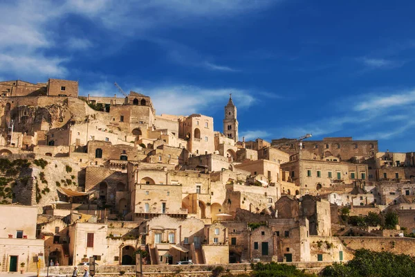 Oude Stad Matera Unesco World Heritage Site Basilicata Italië — Stockfoto