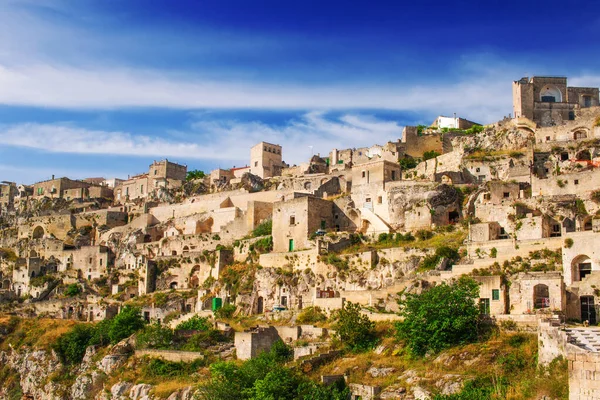 Sassi Matera Oude Grotwoningen Het Oude Deel Van Matera Basilicata — Stockfoto