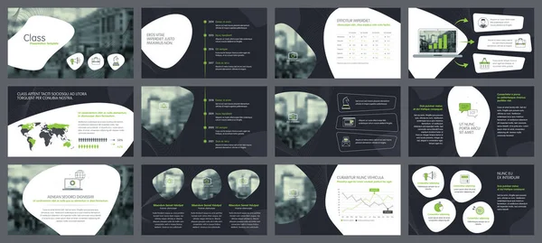 Elementi Infografica Modelli Presentazioni Relazione Annuale Opuscolo Copertina Del Libro — Vettoriale Stock