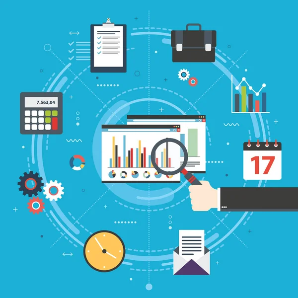 Financial Strategy Report Investment Data Charts Growth Website Screen Internet — Stock Vector