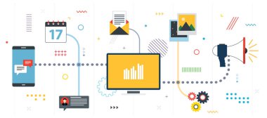 İş pazarlama, analytics ve strateji.
