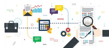 Finans yatırım, büyüme raporu ile analytics