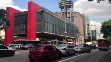 Bitirim, araba Rating Paulista Avenue, Sao Paulo şehir.