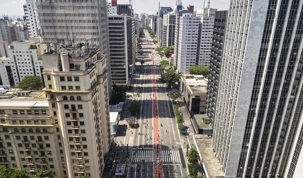 Avenida Paulista (Paulista avenue), Sao Paulo city, Brezilya — Stok fotoğraf