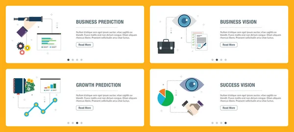 Obchodní předpovědi, vize, růst a úspěch — Stockový vektor