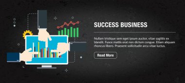Web banner,  business digitaal marketing with icons in vector. clipart