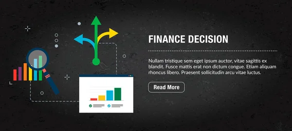 Finance decision concept banner for internet. — Stock Vector