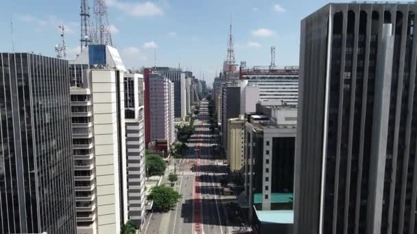 Вид Повітря Місто Сан Паулу Бразилія — стокове відео