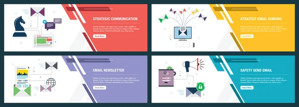 Communication d'affaires et marketing, email marketing — Image vectorielle