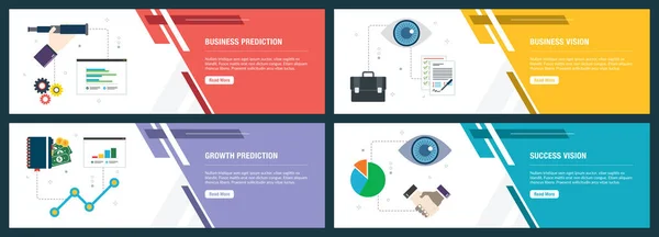 Predicción, visión, crecimiento y éxito del negocio — Archivo Imágenes Vectoriales