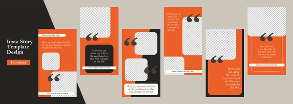 Social Media Stories Template Collection Modèle Message Histoires Instagram Modifiable — Image vectorielle