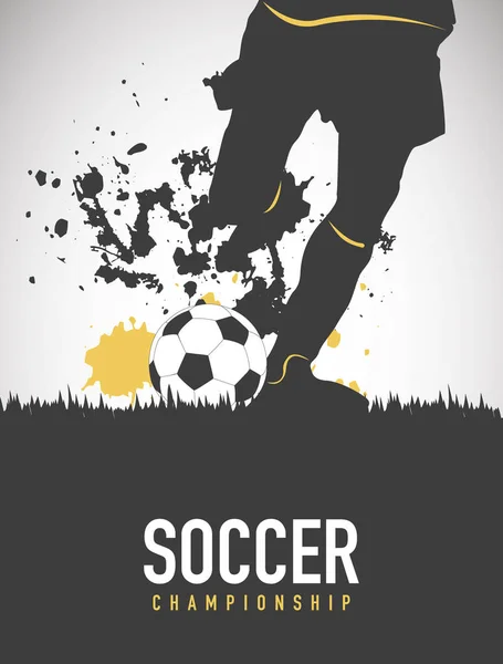 Grunge Soccer Tourner — Image vectorielle