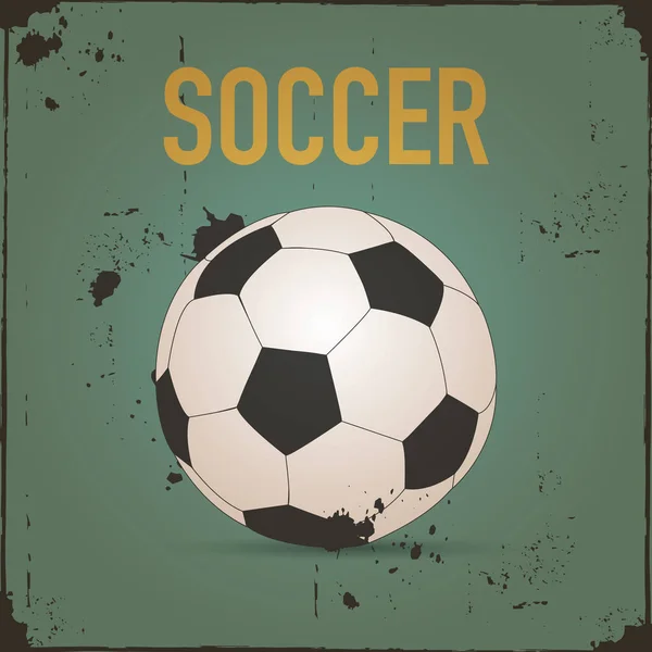 Grunge Retro Soccer Vector Background — Stock Vector