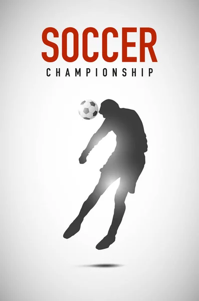 Silhouette Tête Football — Image vectorielle