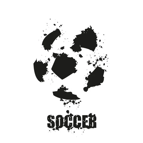 Grunge Soccer Ball Vector — Stock Vector