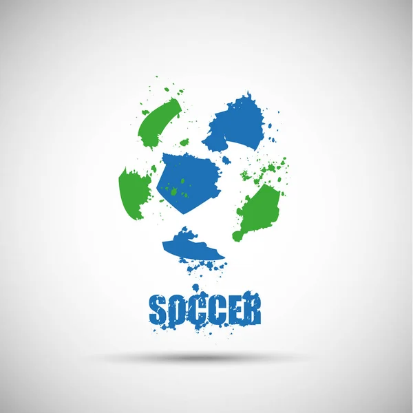 Abstract Splash Soccer Ball Background — Stock Vector