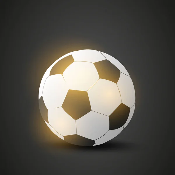 Shiny Soccer Ball Vector — Stock Vector