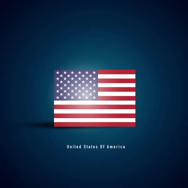 Vlajka Spojených Států Amerických — Stockový vektor