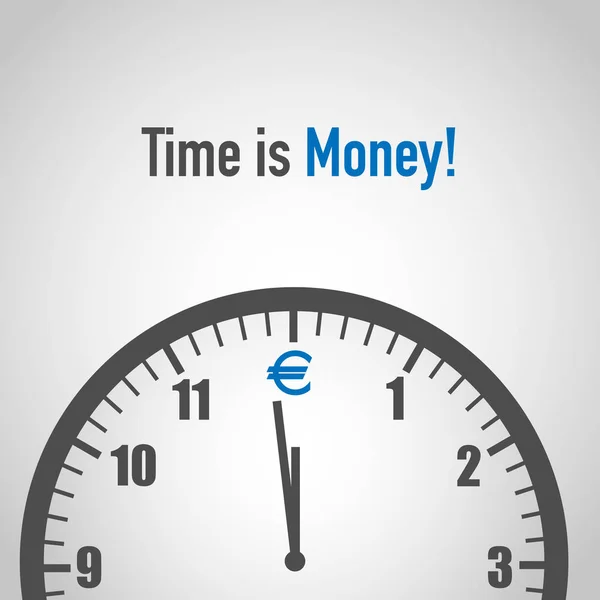 Time Money Euro Icon — Stock Vector