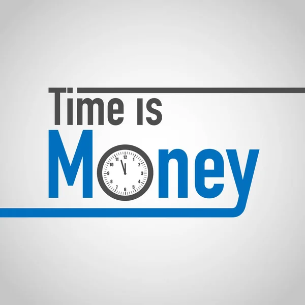 Tempo Dinheiro Conceito Relógio — Vetor de Stock