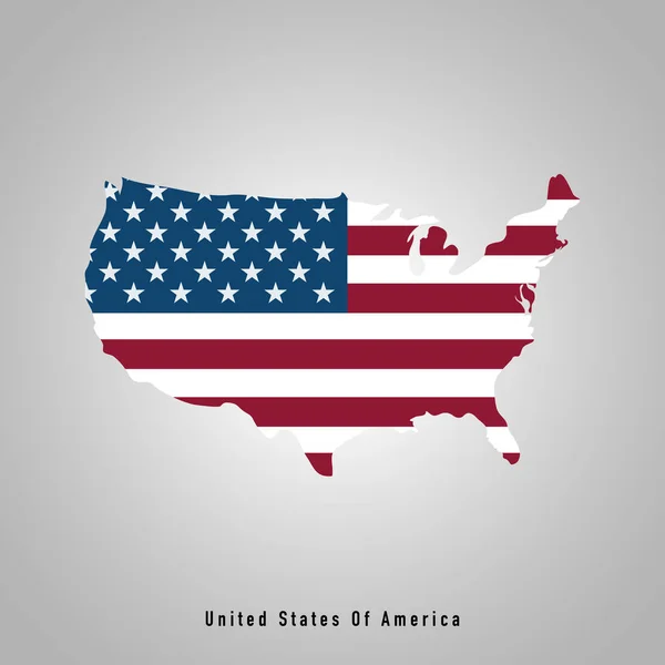 Mapa Silueta Bandera Los Estados Unidos Vector Fondo Ilustraciones de stock libres de derechos