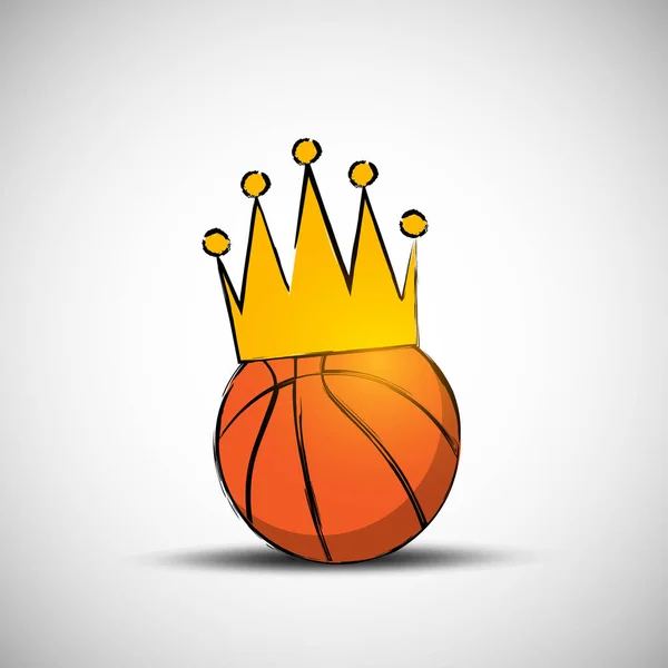 Balle Basket Couronne — Image vectorielle