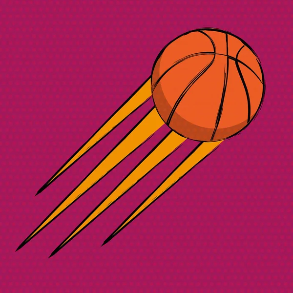 Basketbol Çizgi Roman Poster Vektör — Stok Vektör