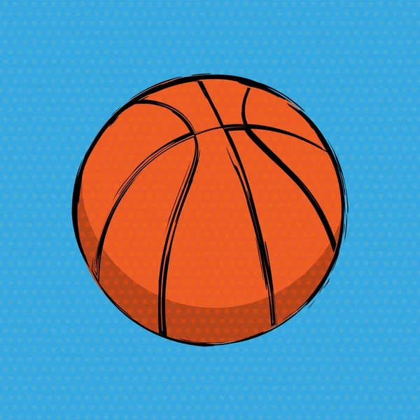 Orange Basketball Comics Hintergrund — Stockvektor