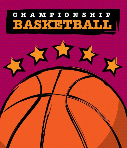 Campeonato Baloncesto Diseño Vector Ilustraciones de stock libres de derechos