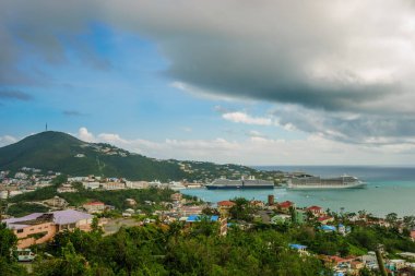 Üç yolcu gemilerine, Thomas, St bağlantı noktası, Virgin Adaları.