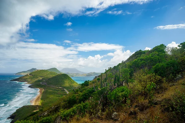 Vistas Panorámicas Del Mar Caribe Océano Atlántico Mirando Sur Isla — Foto de Stock