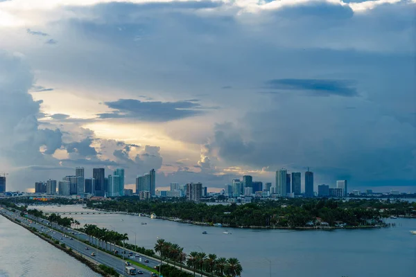 Utsikt Över Miami Från Lyxkryssare — Stockfoto