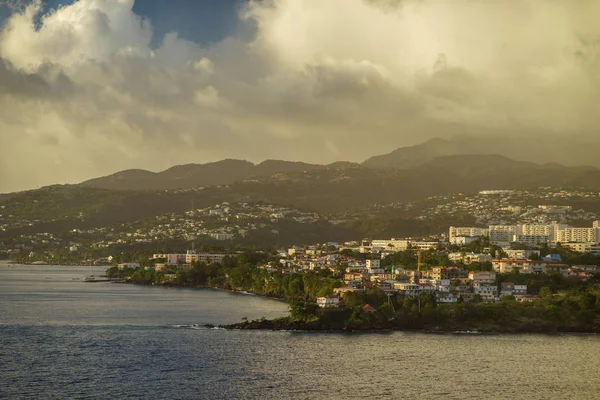 View of the city and coast of FORT-DE-FRANCE, MARTINIQUE — Stock Photo, Image