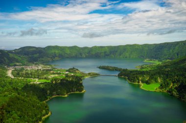 Lagoa Sete Cidades lakes on Sao Miguel island
