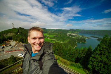 Lagoa Sete Cidades lakes on Sao Miguel island