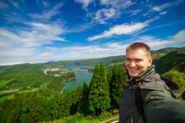 Lagoa Sete Cidades lakes on Sao Miguel island