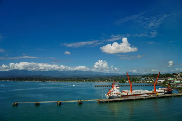 Panorama Des Hafens Von Puerto Limon Costa Rica Vom Meer — Stockfoto