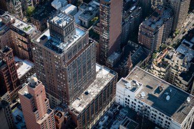 Manhattan Midtown binaları üst görünüm. New York