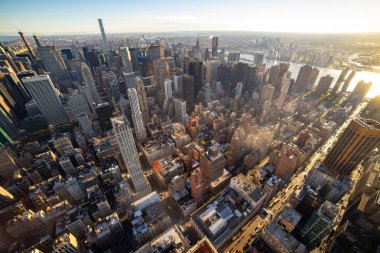 New York şehir silüetinin havadan görünümü, Manhattan