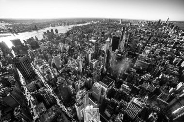 New York şehir silüetinin havadan görünümü, Manhattan