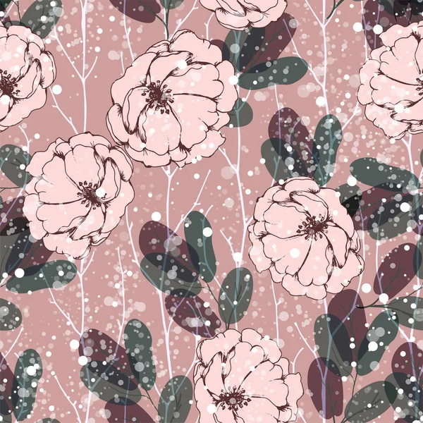 Hand Drawn Painted Seamless Pattern — Free Stock Photo