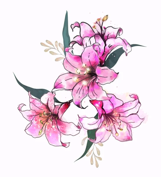 抽象的な花と背景 — ストックベクタ